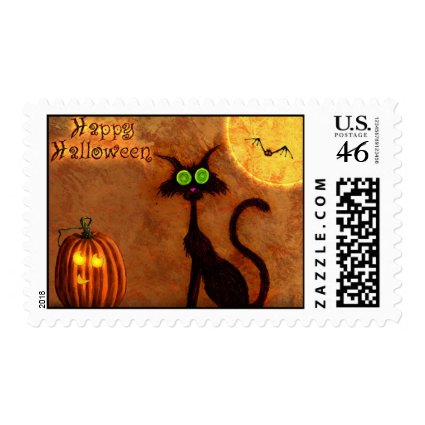 halloween cat stamp