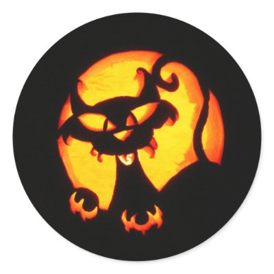 halloween cat stickers