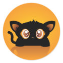 Halloween cat sticker