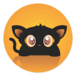 Halloween cat sticker
