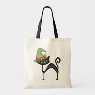 Halloween Cat T-shirts and Gifts Canvas Bags