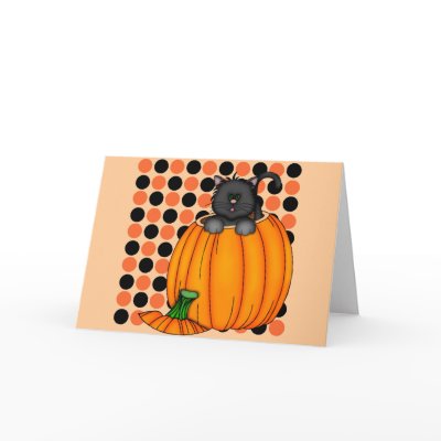 Halloween Cat T-shirts and Gifts Greeting Cards