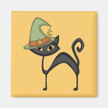 Halloween Cat T-shirts and Gifts Magnets