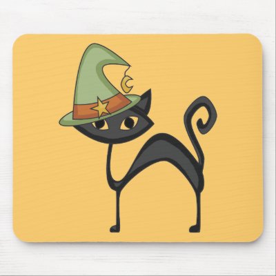 Halloween Cat T-shirts and Gifts mousepads