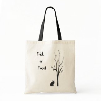 Halloween Cat under Tree bag