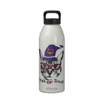 Halloween cat water bottles