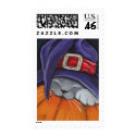 Halloween Cat Wearing Witches Hat - Medium Postage postage