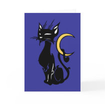 halloween cat with moon cards by spookstation halloween cat with moon cards