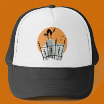 Halloween Cemetery Cat hats