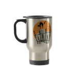 Halloween Cemetery Cat mugs