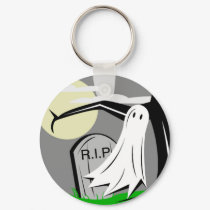 Halloween Cemetery Keychain by halloweentreats Halloween Cemetery Keychain
