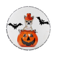 Halloween Chihuahua dog Jelly Belly Tin