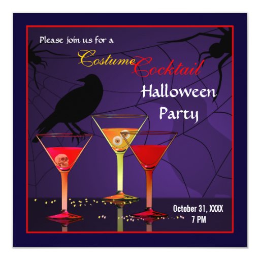 Halloween Cocktail Party Invitation (front side)