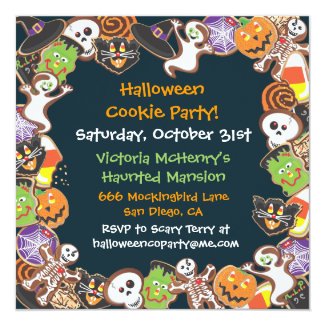 Halloween Cookie Party Invitation