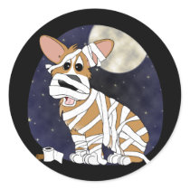 Halloween Corgi Mummy Stickers