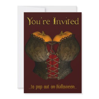 Halloween Corset Costume invitation