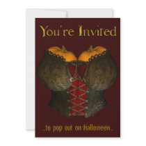 Halloween Corsett Humorous Party Invitation