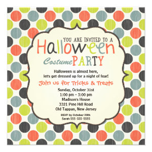 Halloween Costume Party Colorful and Fun Announcement
