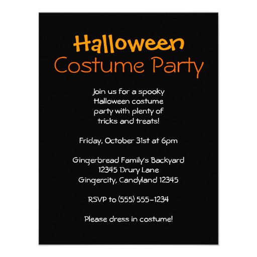 Halloween Costume Party Invitation