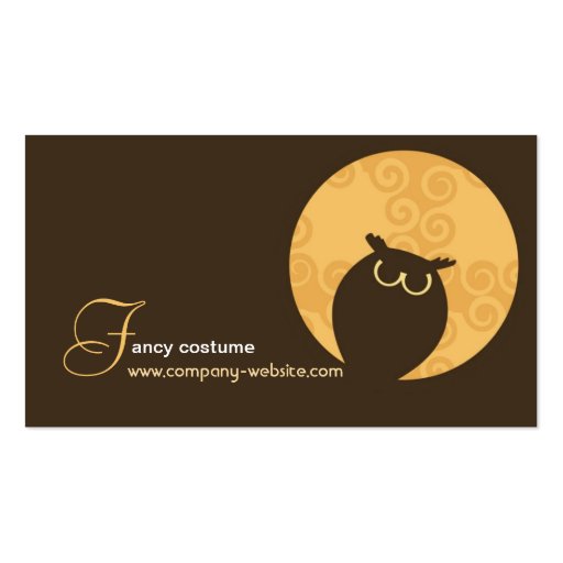 Halloween Costume Shop Business Card (front side)
