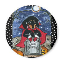 Halloween Count  Dachshund magnets