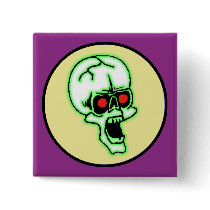 Halloween Creepy Skull Buttons