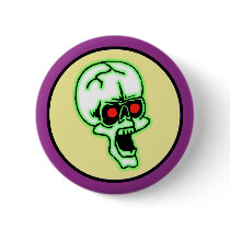 Halloween Creepy Skull Pin