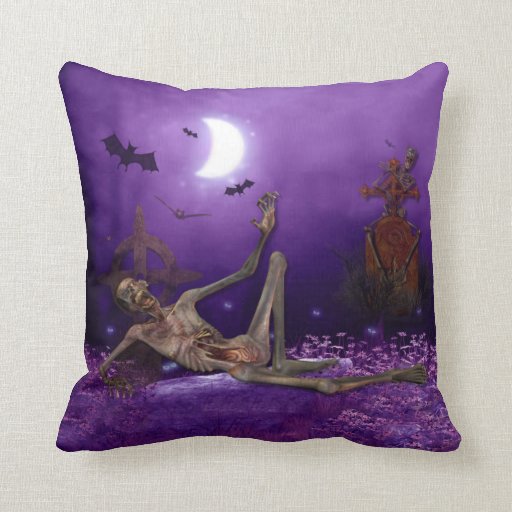 Halloween Creepy Zombie Throw Pillow | Zazzle