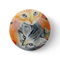 Halloween Critters Kitties Button