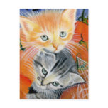 halloween critters kitties postcard