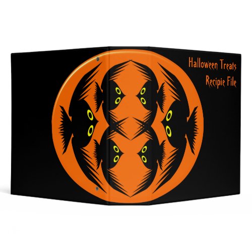 Halloween Crows Custom Recipie File binder