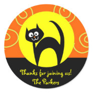 Halloween Customizable Cat Stickers sticker