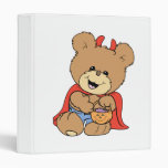 halloween cute little devil  teddy bear design binders