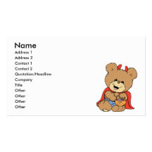 halloween cute little devil  teddy bear design business card template