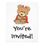 halloween cute little devil  teddy bear design invitations