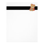 halloween cute little devil  teddy bear design letterhead