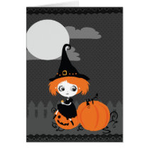 Halloween Cute Witch Card cards