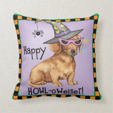 Halloween Dachshund Pillow