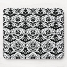 Halloween Damask Mouse Pad