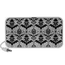 Halloween Damask Portable Speakers
