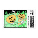 Halloween Dance of the Pumpkins postage
