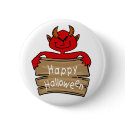 Halloween Devil button by holiday_tshirts Halloween Devil button