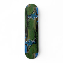 Halloween display, goblin skate deck