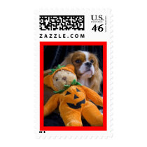 Halloween dog - cavalier king charles spaniel stamp