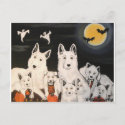 Halloween Dog Family postcard