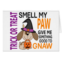 Halloween Dog Smell My Paw 2 Card