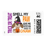 Halloween Dog Smell My Paw 2 Postage Stamp