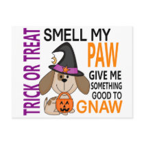 Halloween Dog Smell My Paw 2 postcards