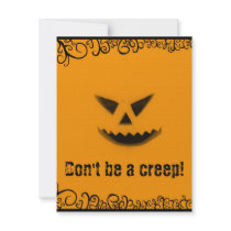 Halloween: Don't Be A Creep! invitations