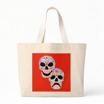 Halloween DOTD Comedy-Tragedy Skulls bags